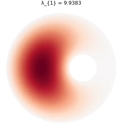 Non-concentric annulus, dirichlet, focused mode